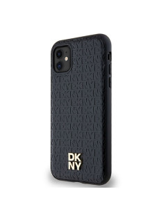 Coque DKNY pour IPHONE 11 compatible avec MagSafe DKHMN61PSHRPSK (DKNY HC MagSafe Pu Repeat Pattern W/Stack Logo) noir 2
