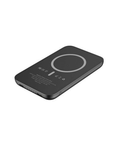 Banque d'énergie VEGER 5 000 mAh avec charge inductive compatible avec MagSafe PD QC3.0 2A 20W MagOn Kick (V0553P / W0553P) noir