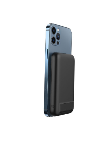 Banque d'énergie VEGER 5 000 mAh avec charge inductive compatible avec MagSafe PD QC3.0 2A 20W MagOn Kick (V0553P / W0553P) noir