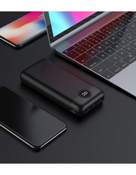 VEGER powerbank 20 000 mAh PD QC3.0 2A 20W L20S (VP2039PD / W2039PD) noir