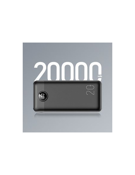 VEGER powerbank 20 000 mAh PD QC3.0 2A 20W L20S (VP2039PD / W2039PD) noir