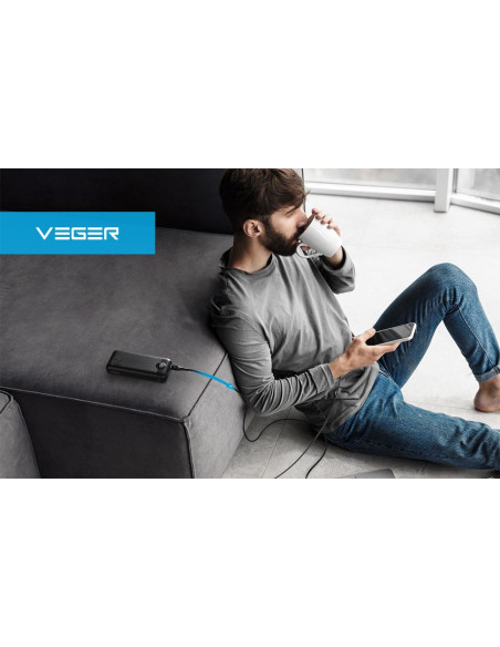 VEGER powerbank 20 000 mAh PD QC3.0 2A 20W L20S (VP2039PD / W2039PD) noir