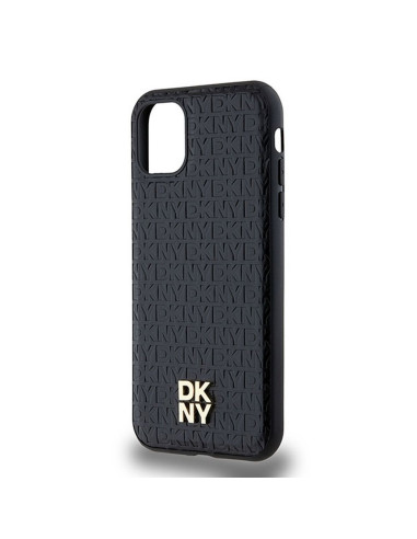 Coque DKNY pour IPHONE 11 compatible avec MagSafe DKHMN61PSHRPSK (DKNY HC MagSafe Pu Repeat Pattern W/Stack Logo) noir