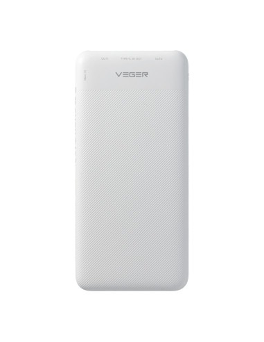 VEGER powerbank 10 000 mAh PD QC3.0 2A 20W L10S (W1105PD) white