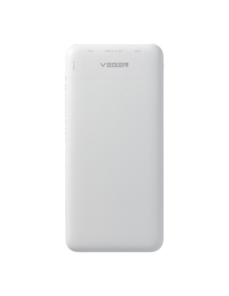VEGER powerbank 10 000 mAh PD QC3.0 2A 20W L10S (W1105PD) white