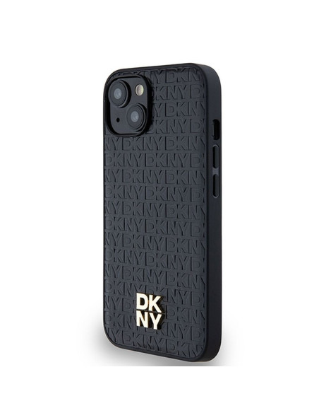 Coque DKNY pour IPHONE 14 compatible avec MagSafe DKHMP14SPSHRPSK (DKNY HC MagSafe Pu Repeat Pattern W/Stack Logo) noir