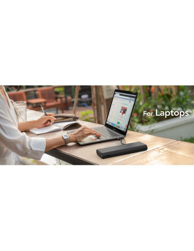 VEGER powerbank 25 000 mAh avec câbles Type C / Lightning PD 130W intégrés TCE130 (W2503) noir