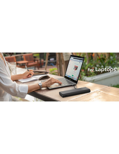 VEGER powerbank 25 000 mAh avec câbles Type C / Lightning PD 130W intégrés TCE130 (W2503) noir