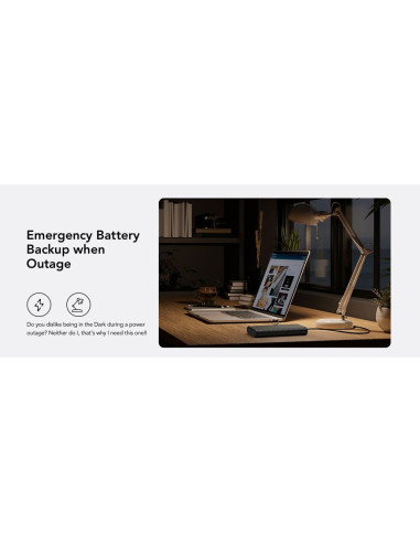 VEGER powerbank 25 000 mAh avec câbles Type C / Lightning PD 130W intégrés TCE130 (W2503) noir