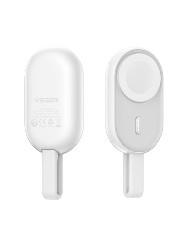 VEGER powerbank 1200 mAh pour montre compatible avec l'Apple Watch Pomme (W0102) blanc
