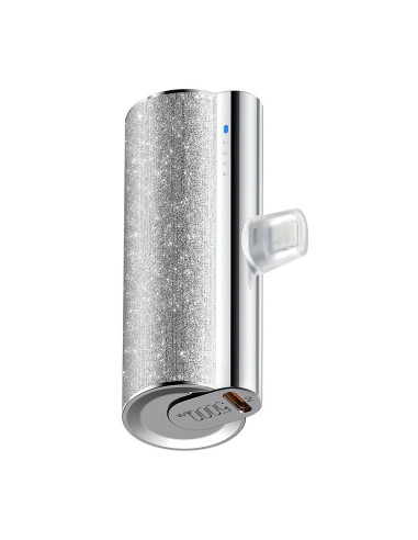 Banque d'énergie VEGER 5 000 mAh avec Lightning PD QC3.0 2.4A 12W PlugOn (W0573P) argenté