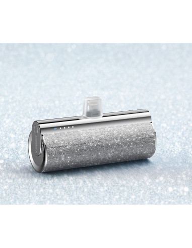Banque d'énergie VEGER 5 000 mAh avec Lightning PD QC3.0 2.4A 12W PlugOn (W0573P) argenté