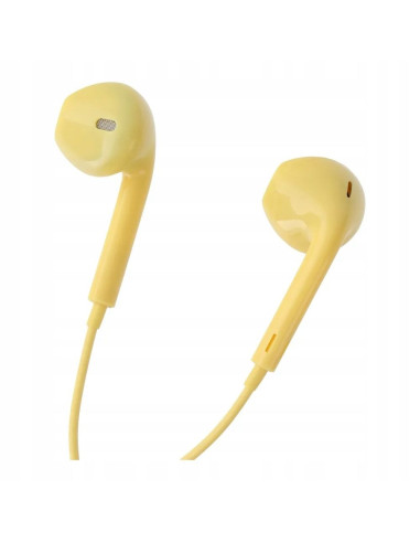Kit HF / ecouteurs avec micro Jack 3,5mm PA-E65 jaune