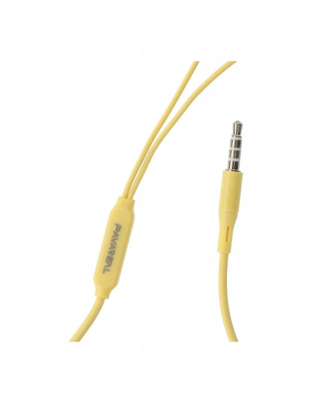 Kit HF / ecouteurs avec micro Jack 3,5mm PA-E65 jaune