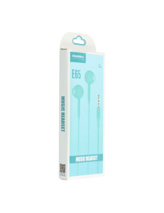 Kit HF / ecouteurs avec micro Jack 3,5mm PA-E65 bleu