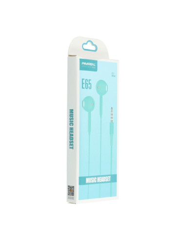 Kit HF / ecouteurs avec micro Jack 3,5mm PA-E65 bleu