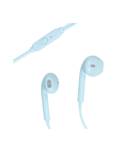 Kit HF / ecouteurs avec micro Jack 3,5mm PA-E65 bleu