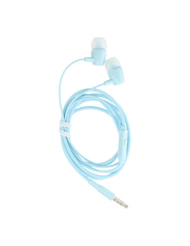 Kit HF / ecouteurs avec micro Jack 3,5mm PA-E67 bleu