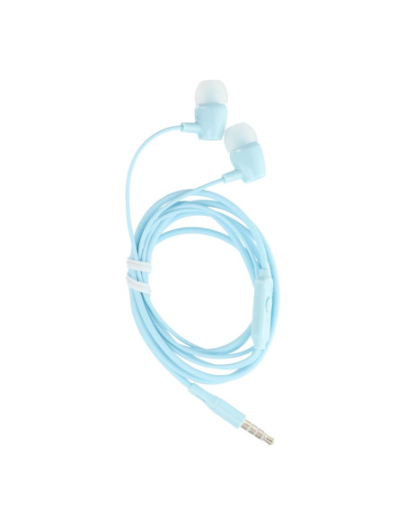 Kit HF / ecouteurs avec micro Jack 3,5mm PA-E67 bleu