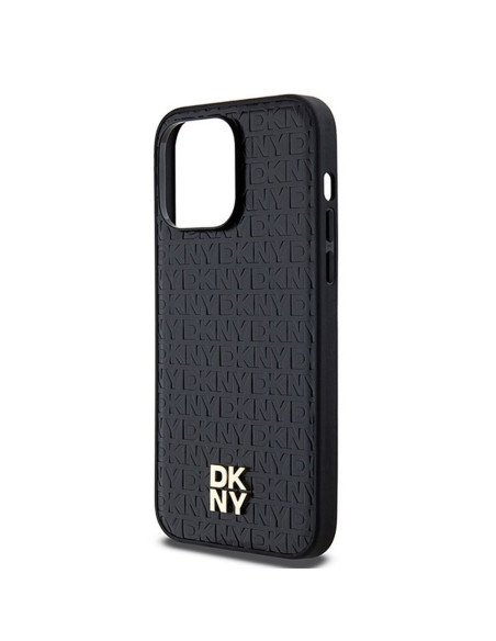 Coque pour IPHONE 14 Pro Max compatible avec MagSafe DKHMP14XPSHRPSK (DKNY HC MagSafe Pu Repeat Pattern W/Stack Logo) noir