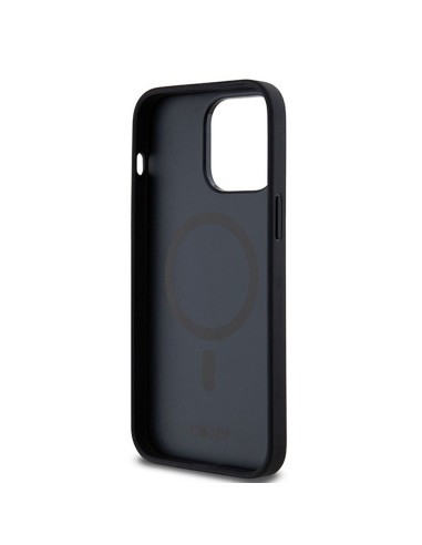 Coque pour IPHONE 14 Pro Max compatible avec MagSafe DKHMP14XPSHRPSK (DKNY HC MagSafe Pu Repeat Pattern W/Stack Logo) noir