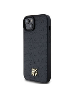 Coque DKNY pour IPHONE 15 compatible avec MagSafe DKHMP15SPSHRPSK (DKNY HC MagSafe Pu Repeat Pattern W/Stack Logo) noir 2