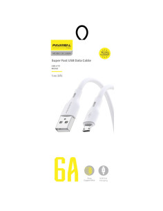 PAVAREAL Câble USB à Micro 6A PA-DC186M 1 m. blanc 2