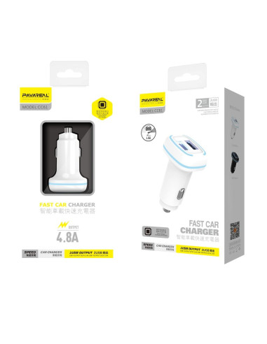 PAVAREAL chargeur de voiture 2x USB 4.8A PA-CC61 noir