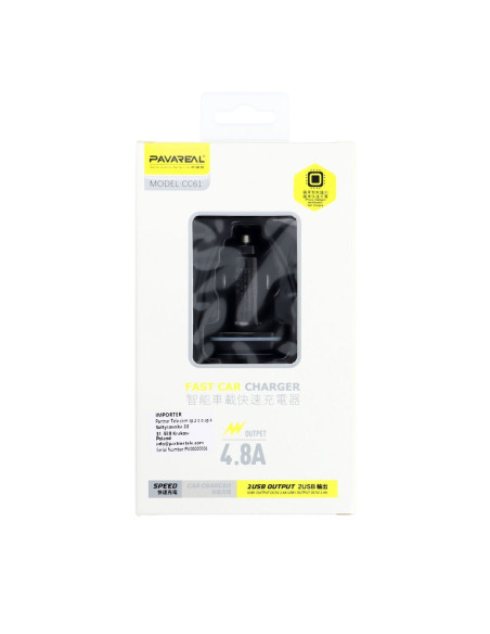 PAVAREAL chargeur de voiture 2x USB 4.8A PA-CC61 noir