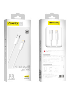PAVAREAL câble Type C vers iPhone Lightning PD 20W PA-X8 1 m. blanc 2