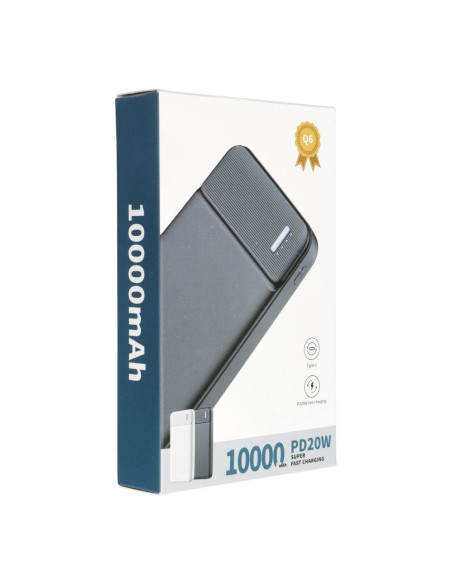 PURIDEA powerbank 10 000 mAh PD QC3.0 3A 20W Q6 noir