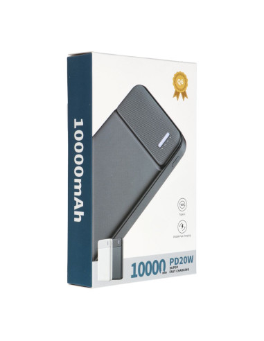 PURIDEA powerbank 10 000 mAh PD QC3.0 3A 20W Q6 blanc