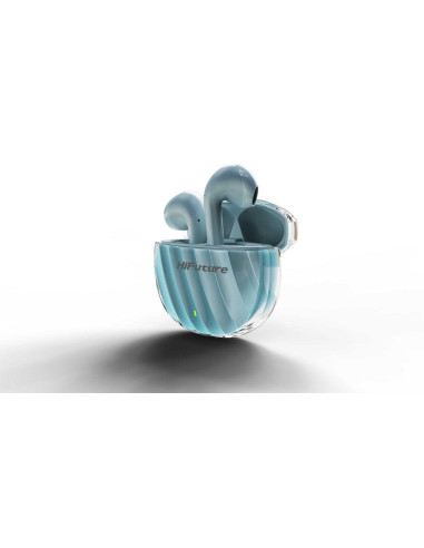 HiFuture FLYBUDS3 Écouteurs élégants sans fil (ENC) (IPX5) TWS bleu