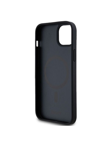 Coque pour IPHONE 15 Plus compatible avec MagSafe DKHMP15MPSHRPSK (DKNY HC MagSafe Pu Repeat Pattern W/Stack Logo) noir