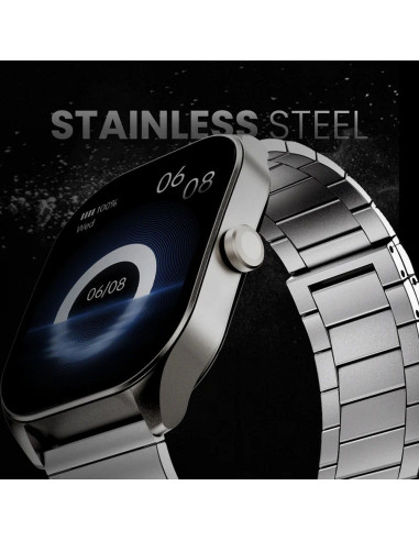 HiFuture APEX smartwatch en acier inoxydable avec appel (IP68) noir