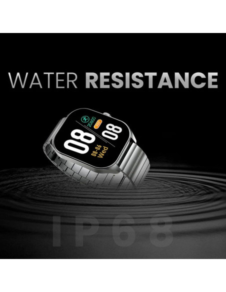 HiFuture APEX smartwatch en acier inoxydable avec appel (IP68) noir