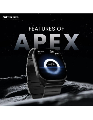 HiFuture APEX smartwatch en acier inoxydable avec appel (IP68) noir