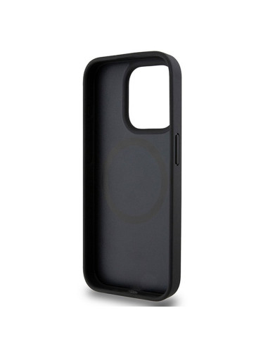 Coque pour IPHONE 15 Pro compatible avec MagSafe DKHMP15LPSHRPSK (DKNY HC MagSafe Pu Repeat Pattern W/Stack Logo) noir