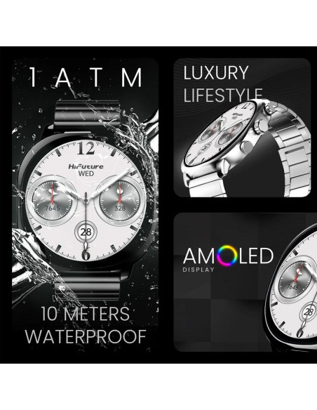 HiFuture AIX smartwatch en acier inoxydable avec intelligence artificielle (OLED) (CORNING GORILLA GLASS) argenté
