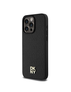 Coque pour IPHONE 15 Pro Max compatible avec MagSafe DKHMP15XPSHRPSK (DKNY HC MagSafe Pu Repeat Pattern W/Stack Logo) noir 2