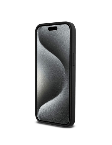 Coque pour IPHONE 15 Pro Max compatible avec MagSafe DKHMP15XPSHRPSK (DKNY HC MagSafe Pu Repeat Pattern W/Stack Logo) noir