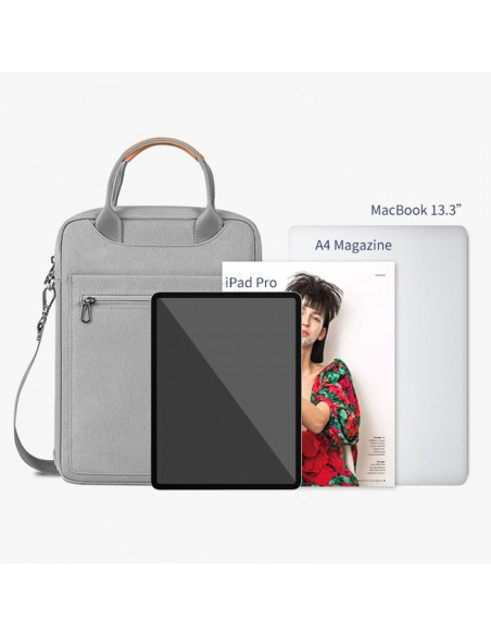 WiWU - Waterproof Laptop 13,3"/Tablet 12,9" Pioneer Bag - gray