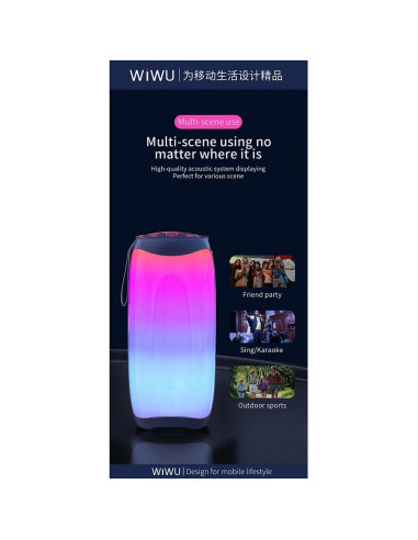 WiWU - Enceinte sans fil Thunder P40 LED Light