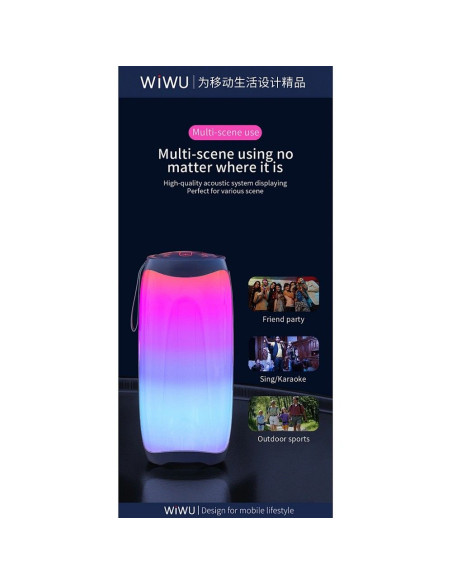 WiWU - Enceinte sans fil Thunder P40 LED Light
