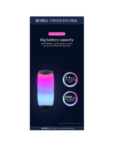 WiWU - Enceinte sans fil Thunder P40 LED Light