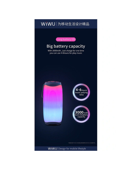 WiWU - Enceinte sans fil Thunder P40 LED Light