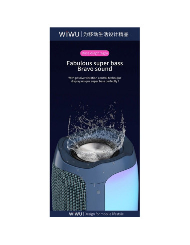 WiWU - Enceinte sans fil Thunder P40 LED Light
