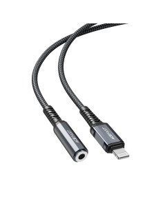 ACEFAST C1-05 câble audio Lightning 8 broches - Jack 3,5 mm (femelle) MFi 18 cm noir en alliage d'aluminium 2