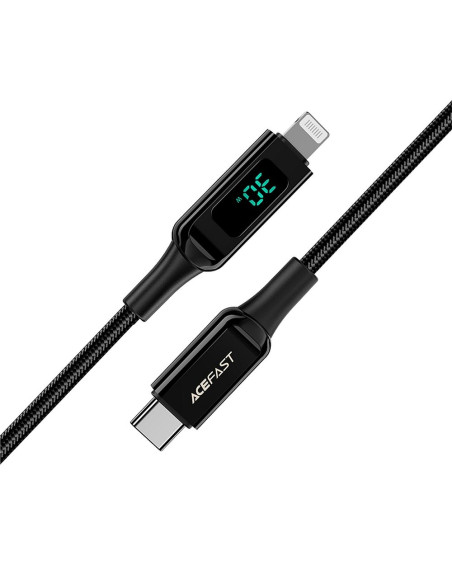 ACEFAST Câble Type C vers Lightning MFi 3A PD 30W C6-01 1,2 m noir