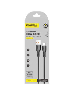 PAVAREAL Câble USB à Type C 5A PA-DC73C 1 m. noir 2